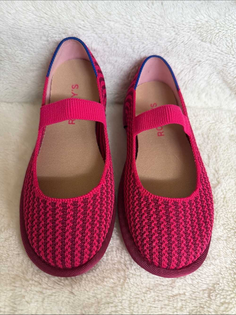 Rothy’s Kids (size 1) Mary Jane Knit Slip-On Shoes in Pink